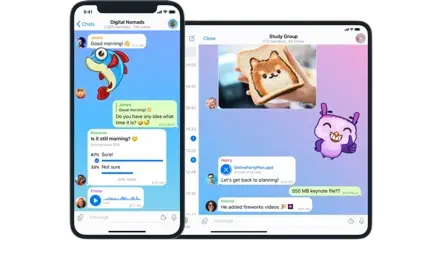 Telegram iPhone与iPad客户端界面
